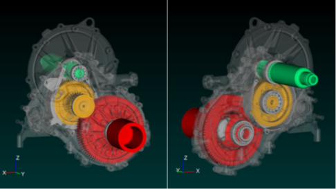 Characterization of oil flow and thermal behavior of a gearbox for automotive applications