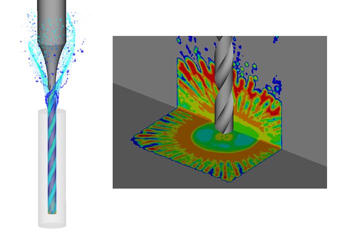 Digital modelling of tool cooling in machining processes