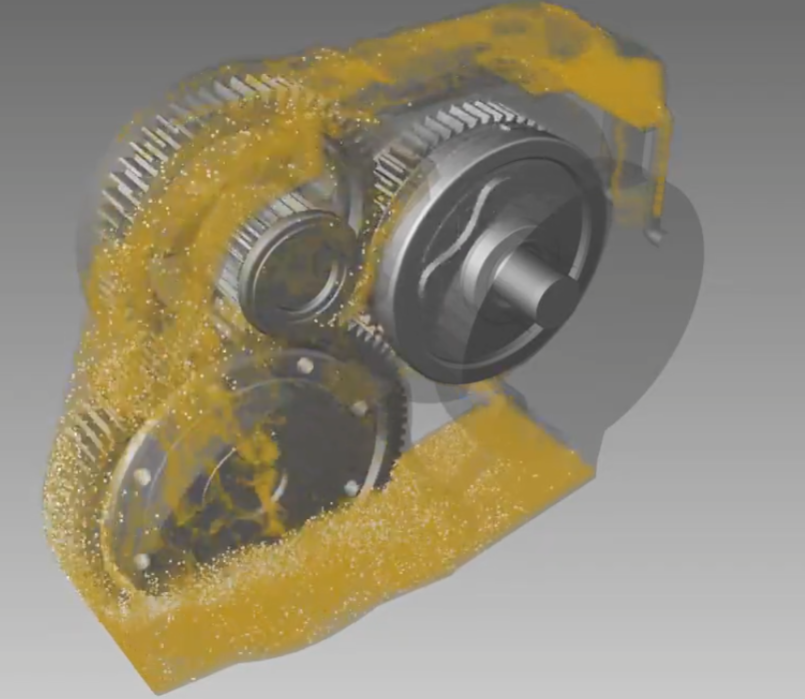 Lubricant foaming simulation